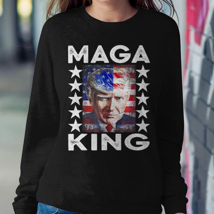 Ultra Mega King Trump Vintage American Us Flag Anti Biden Sweatshirt Gifts for Her