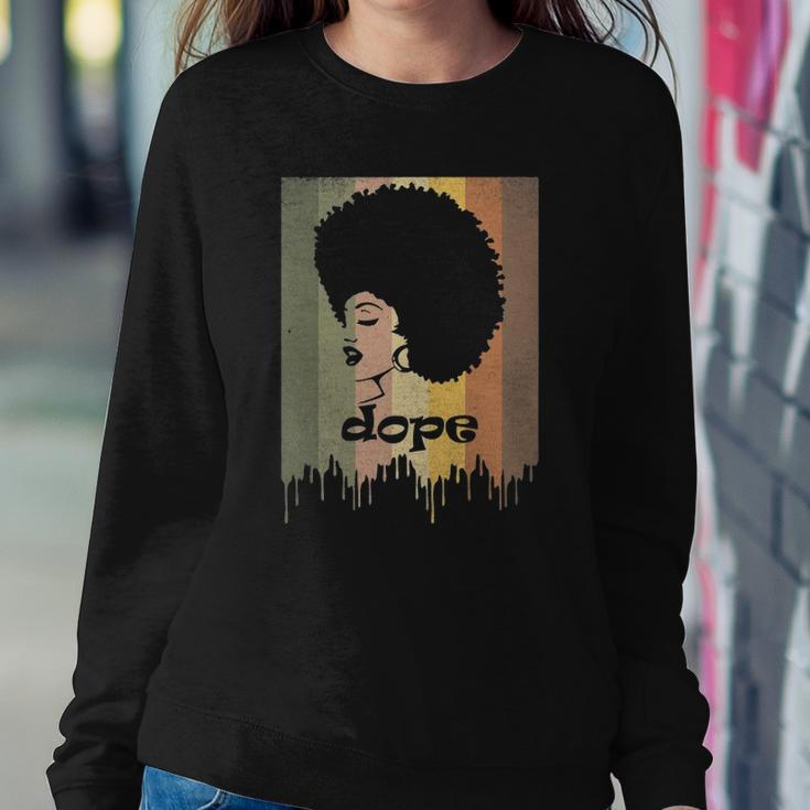 Unapologetically Dope Vintage Retro Black History Month Sweatshirt Gifts for Her