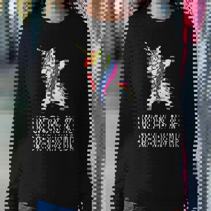 Unicorns Are Born In November Sweatshirt Gifts for Her