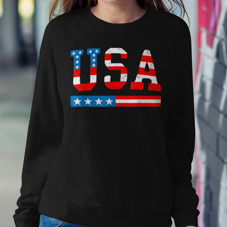 Usa Flag American 4Th Of July Merica America Flag Usa Sweatshirt Gifts for Her