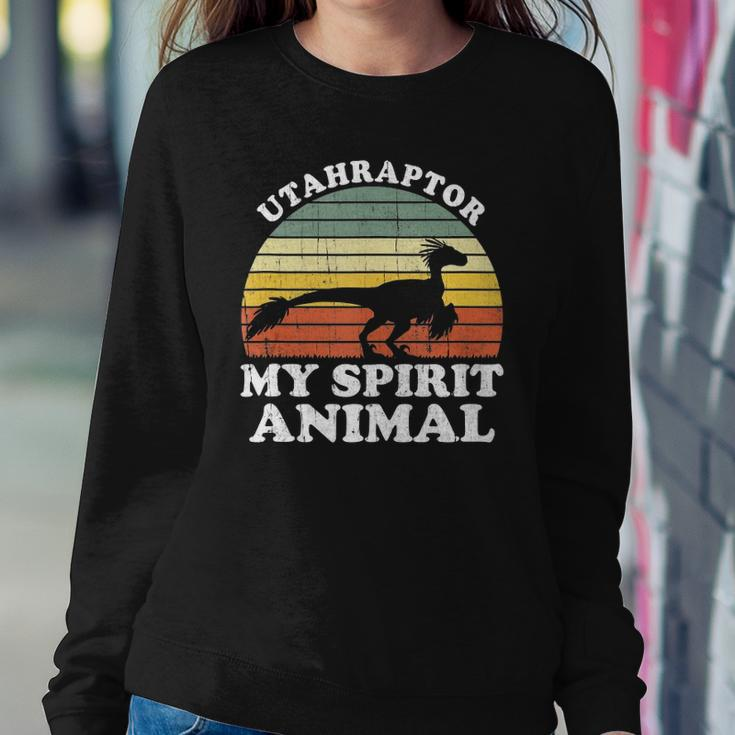 Utahraptor Dinosaur Spirit Animal Paleontologist Sweatshirt Gifts for Her