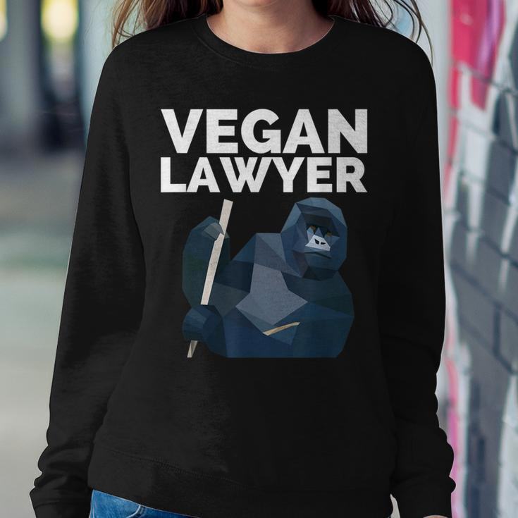 Vegan Lawyer Funny Cute Gorilla Plant-Based Sweatshirt Gifts for Her