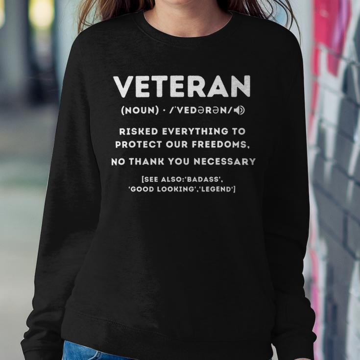 Veteran Definition Funny Proud Veteran Military Meaning T-Shirt Sweatshirt Gifts for Her
