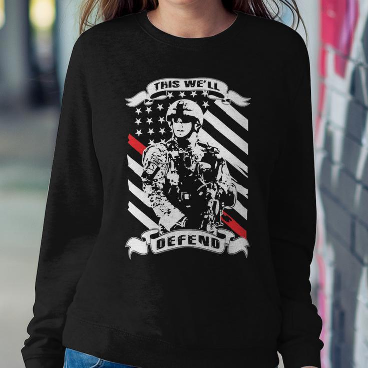 Veteran This Well Defend Veteran42 Navy Soldier Army Military Sweatshirt Gifts for Her