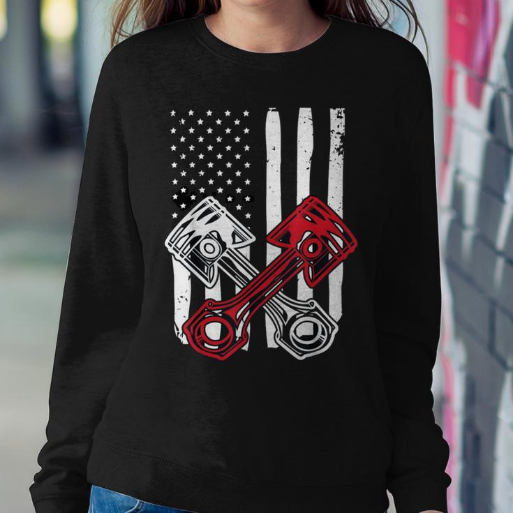 Vintage American Flag Piston Funny Muscle Car Mechanic 558 Trending Shirt Sweatshirt Gifts for Her