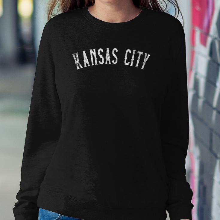 Vintage Kansas City Text Apparel Kc Sweatshirt Gifts for Her