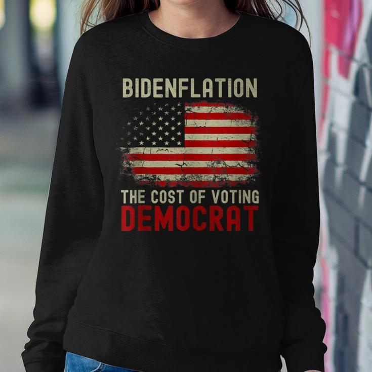 Vintage Old Bidenflation The Cost Of Voting Stupid 4Th July Sweatshirt Gifts for Her