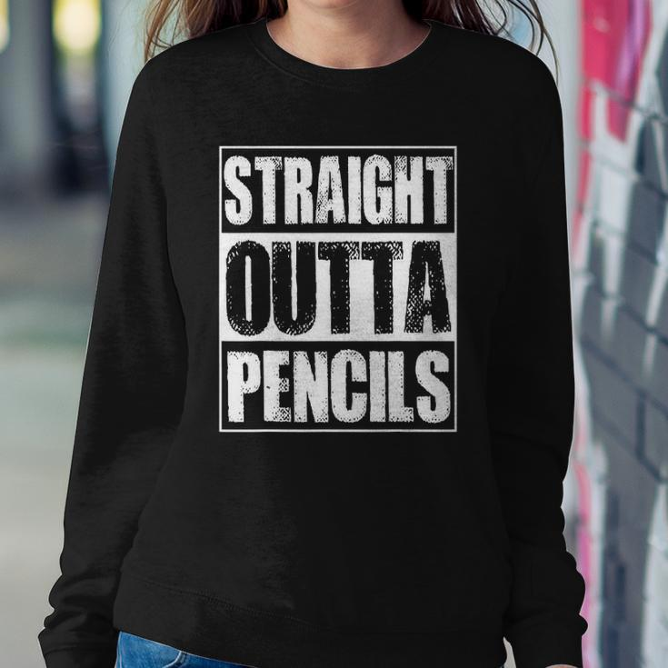 Vintage Straight Outta Pencils Gift Sweatshirt Gifts for Her