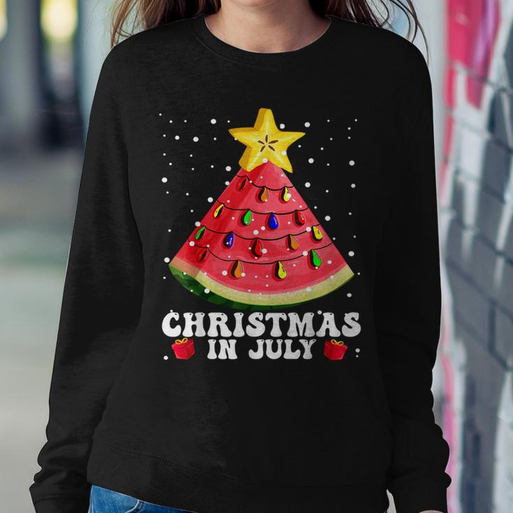 Watermelon Christmas Tree Christmas In July Summer Vacation V2 Sweatshirt Gifts for Her