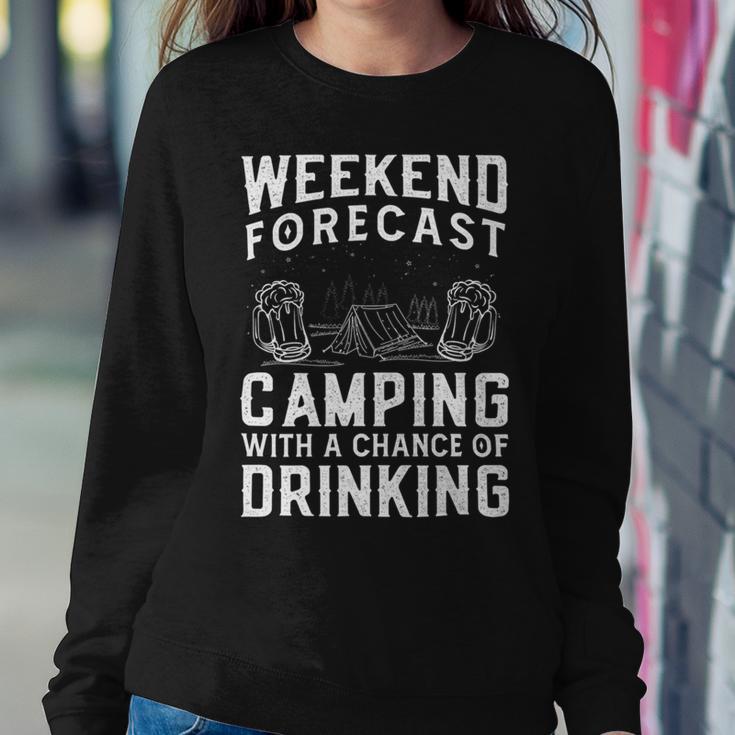 Weekend Forecast Camping With A Chance 22 Shirt Sweatshirt Gifts for Her