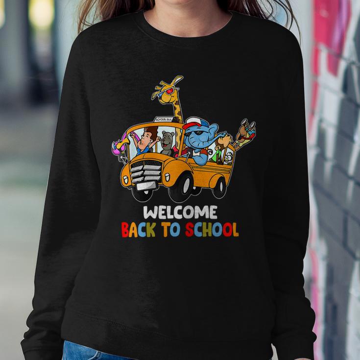 Welcome Back To School Zoo Animal Bus 477 Shirt Sweatshirt Gifts for Her