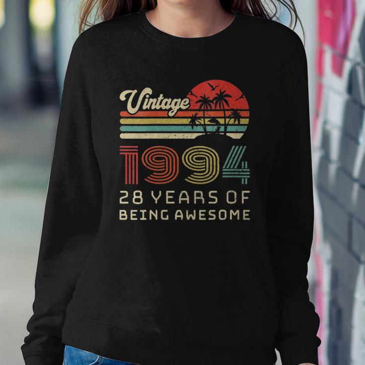 Womens 28 Years Old Birthday Vintage 1994 28Th Birthday Sweatshirt Gifts for Her