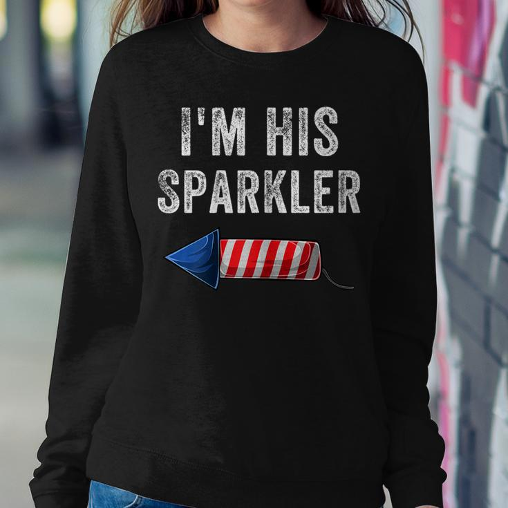 Womens Im His Sparkler His And Her 4Th Of July Matching Couples Sweatshirt Gifts for Her