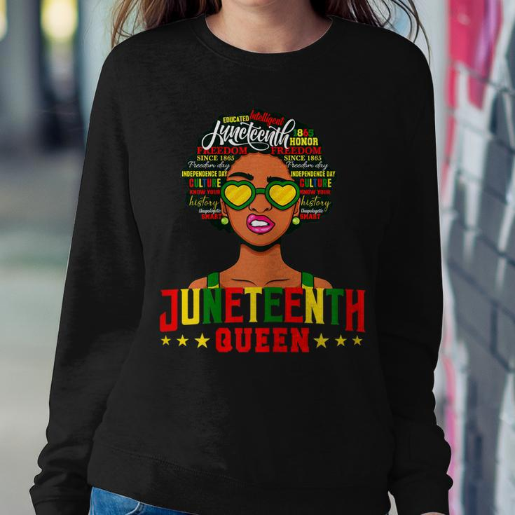 Womens Juneteenth Women Natural Afro Queen Sweatshirt Gifts for Her