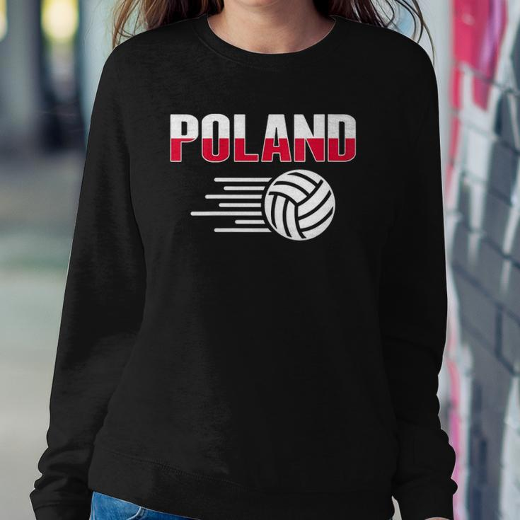Womens Poland Volleyball Lovers Jersey - Polish Flag Sport Fans Sweatshirt Gifts for Her