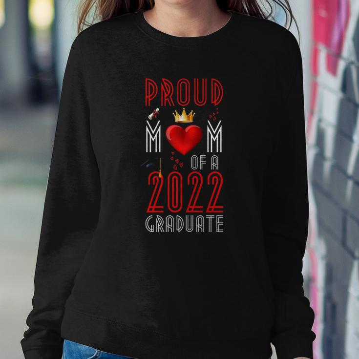 Womens Proud Mom Of A 2022 Graduate Graduation 2022 Mother Red Sweatshirt Gifts for Her