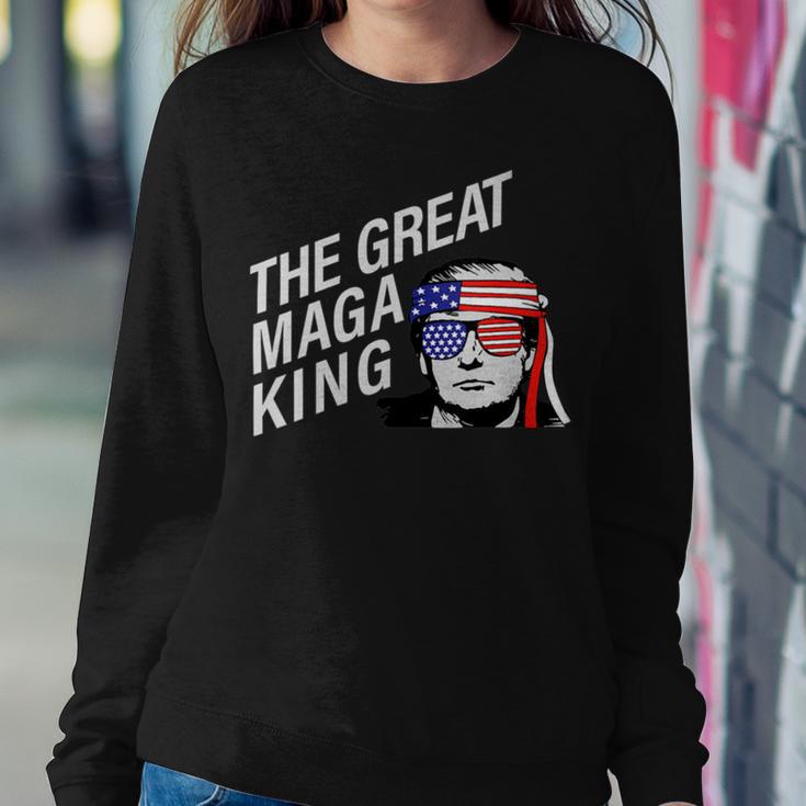 Womens The Great Maga King Trump Ultra Maga Sweatshirt Gifts for Her