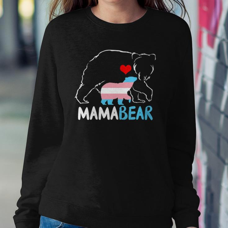 Womens Trans Mama Bear Proud Mom Rainbow Transgender Mothers Day Sweatshirt Gifts for Her