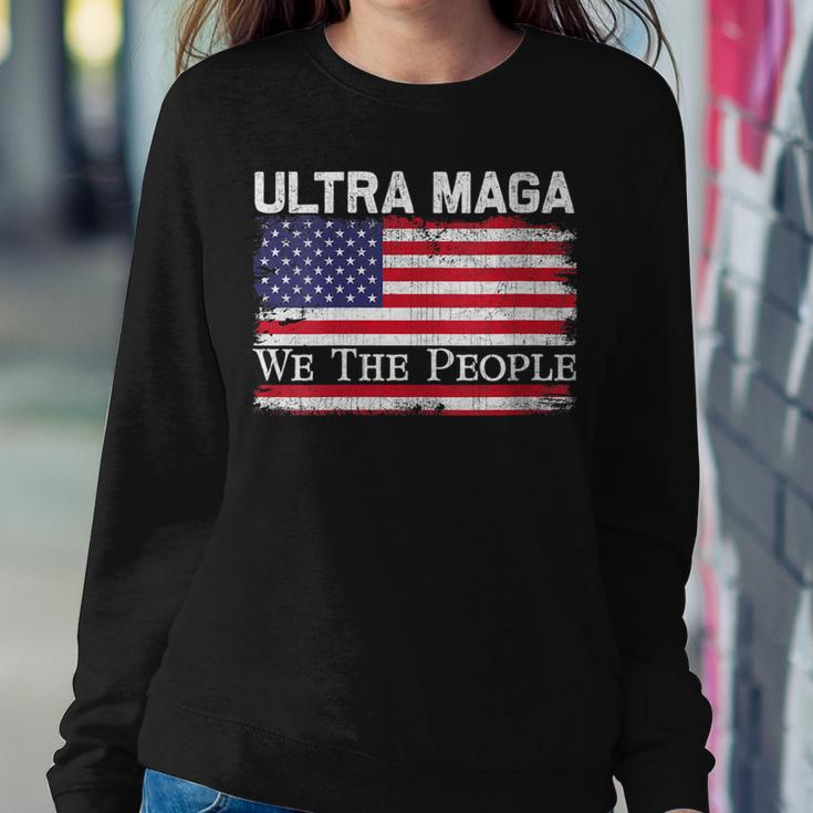Womens We Are The People Men And Women Vintage Usa Flag Ultra Mega Sweatshirt Gifts for Her