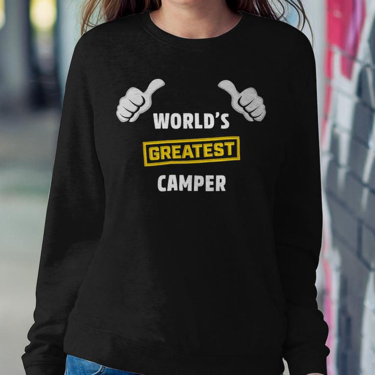 Worlds Greatest Camper Funny Camping Gift CampShirt Sweatshirt Gifts for Her