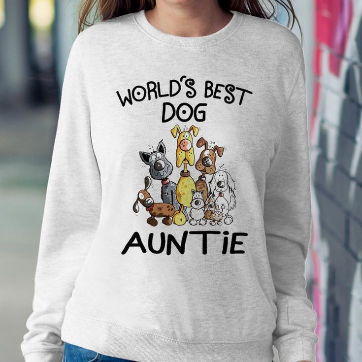 Auntie Gift Worlds Best Dog Auntie Sweatshirt Gifts for Her