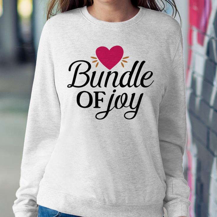 Baby Shower Text Design Bundle Of Joy Heart Sweatshirt Gifts for Her