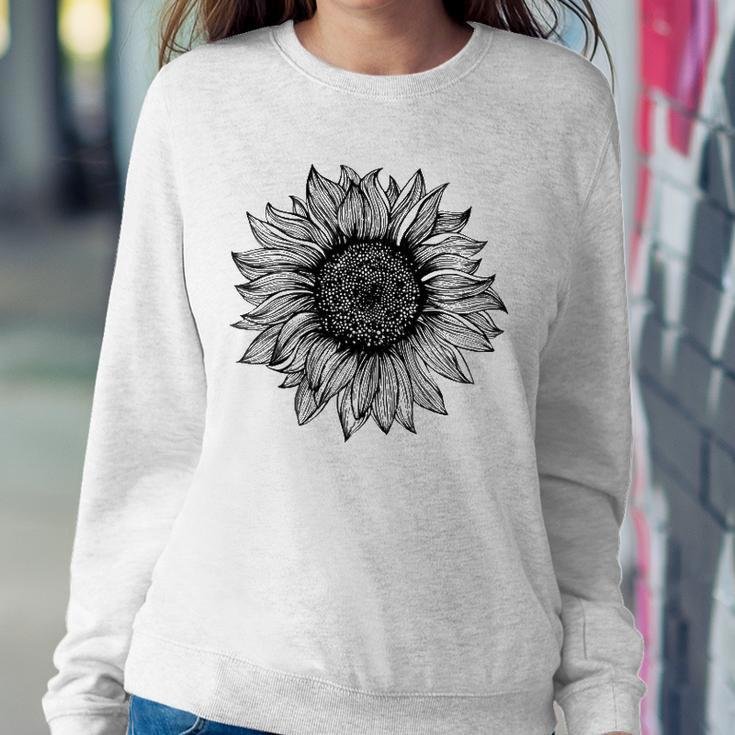 Be Kind Sunflower Minimalistic Flower Plant Artwork Sweatshirt Gifts for Her