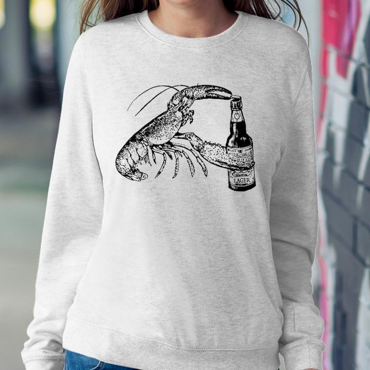 Beer Drinking Lobster Funny Craft Beer Gift Sweatshirt Gifts for Her