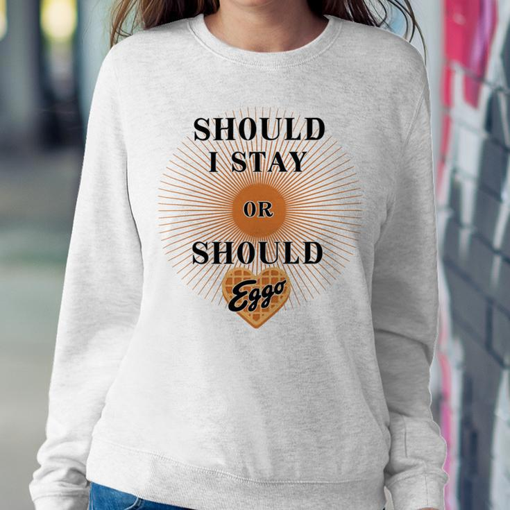 Best Seller Should I Stay Or Should Eggo Merchandise Sweatshirt Gifts for Her