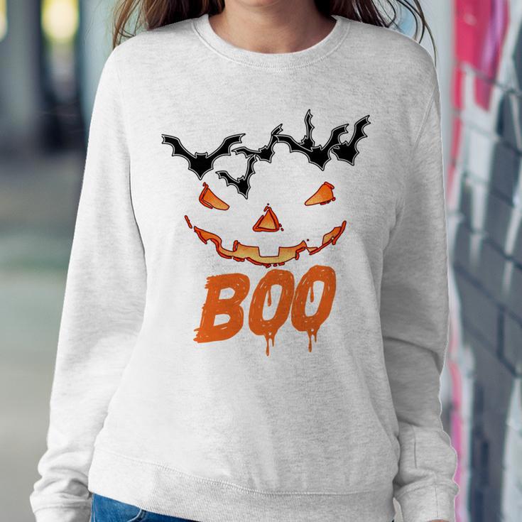 Boo Scary Pumpkin Face Sweatshirt Gifts for Her