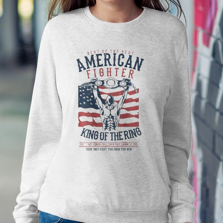 Boxer Graphic With Belt Gloves & American Flag Distressed Sweatshirt Gifts for Her