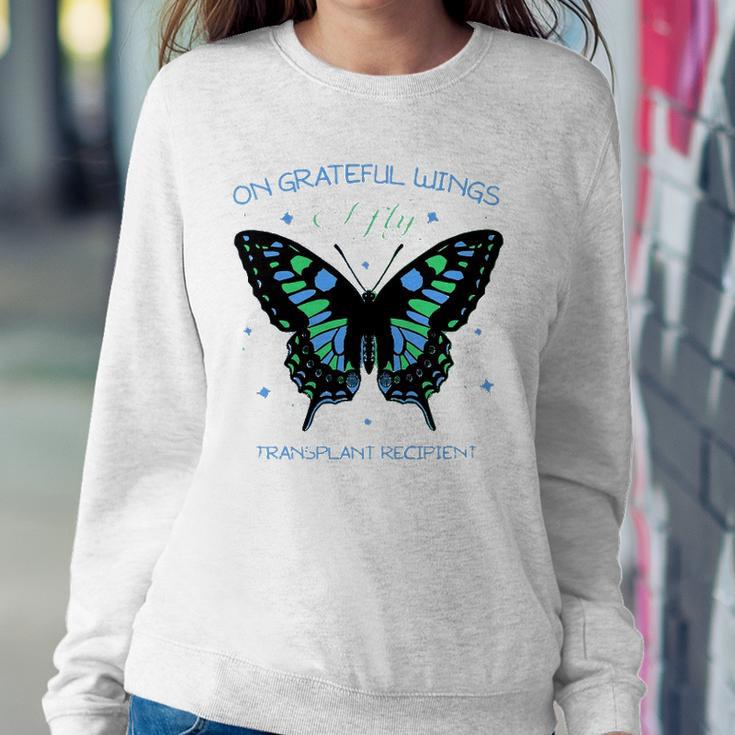 Butterfly On Grateful Wings I Fly Transplant Recipient Sweatshirt Gifts for Her