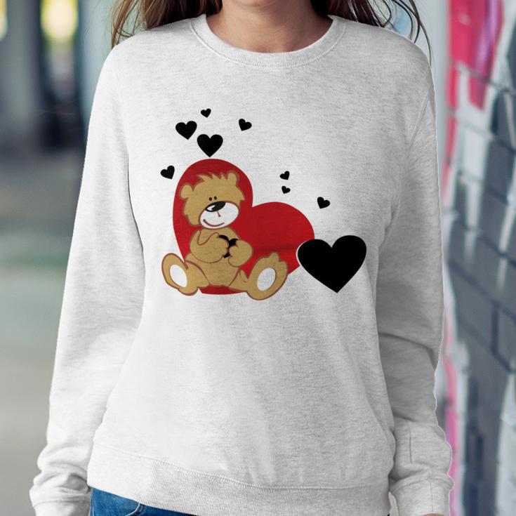 Cartoon Animal Happy Loving Teddy Bear Sweatshirt Gifts for Her