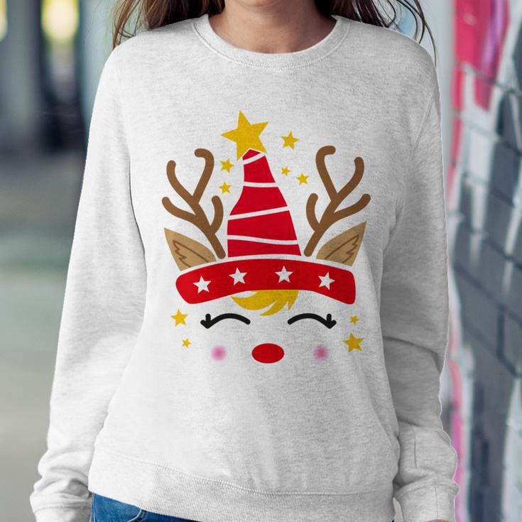 Christmas Unicorn Face Santicorn Cute V2 Sweatshirt Gifts for Her