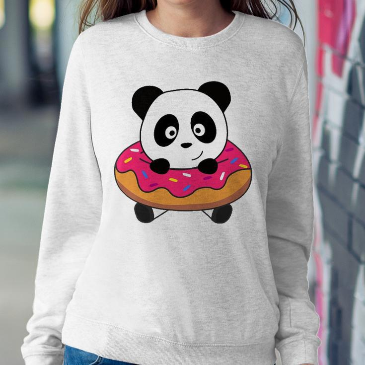 Cute Panda Bear Pandas Donut Sprinkles Sweatshirt Gifts for Her