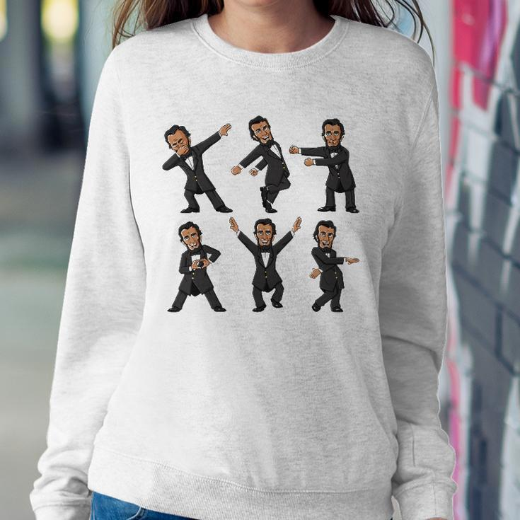 Dancing Abraham Lincoln 4Th Of July Boys Girls Kids Sweatshirt Gifts for Her