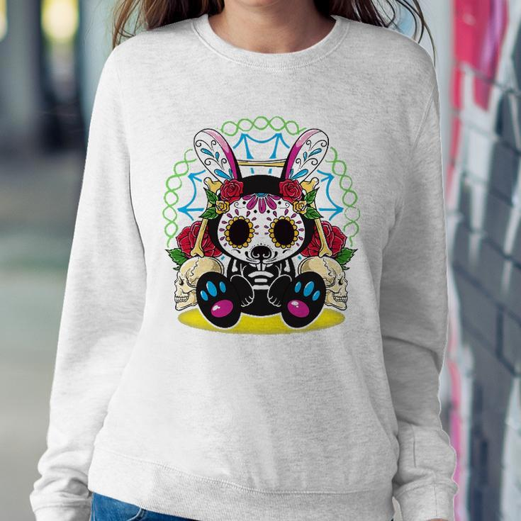 Day Of The Dead Dia De Los Muertos Bunny Sugar Skull Sweatshirt Gifts for Her