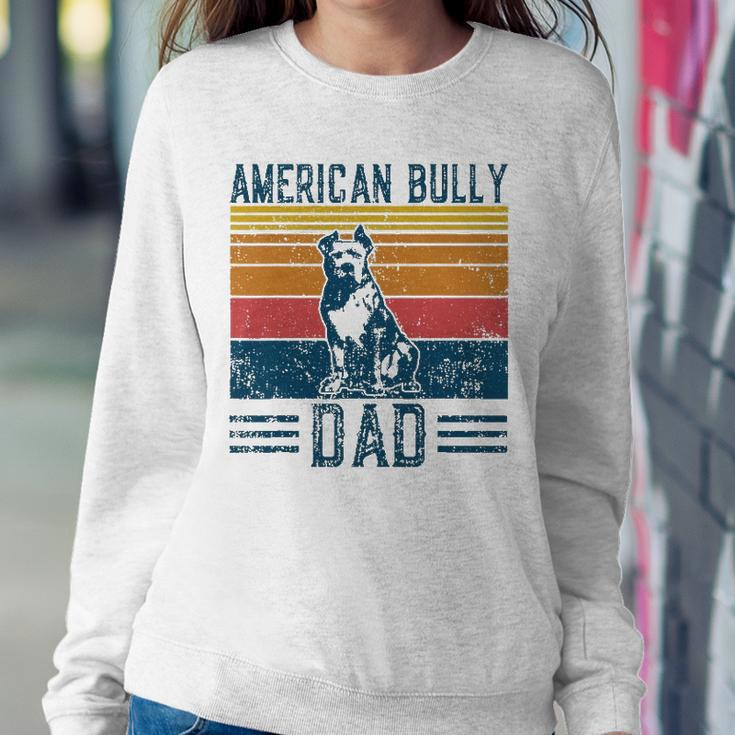 Dog Bully Pit Bull Dad - Vintage American Bully Dad Sweatshirt Gifts for Her