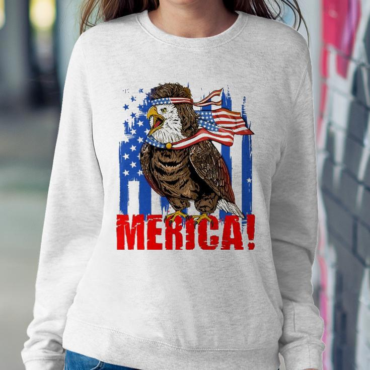 Eagle American Flag Usa Flag Mullet Eagle 4Th Of July Merica Sweatshirt Gifts for Her