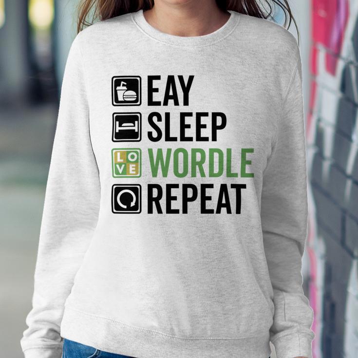 Eat Eat Sleep Wordle Repeat Wordle Lover Wordle Addict Sweatshirt Gifts for Her