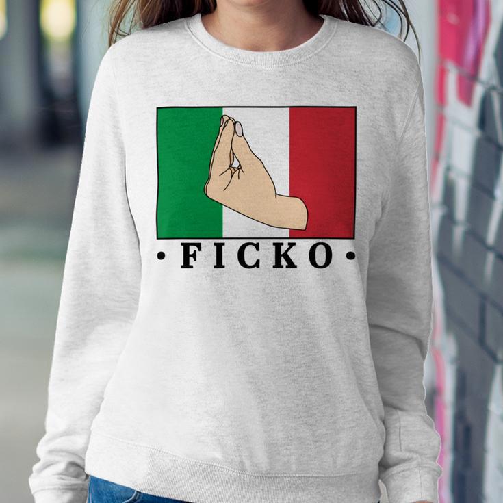 Ficko Italian Hand Sign Sweatshirt Gifts for Her