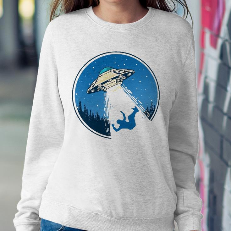 Finally Vintage Funny Ufo Flying Saucer Abduction Retro 80S Sweatshirt Gifts for Her