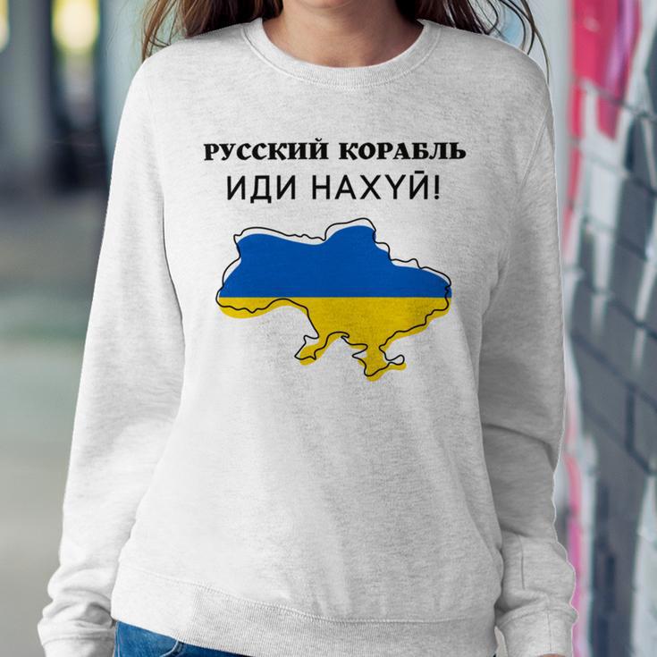 Flag Map Russian Warship Go F Sweatshirt Gifts for Her