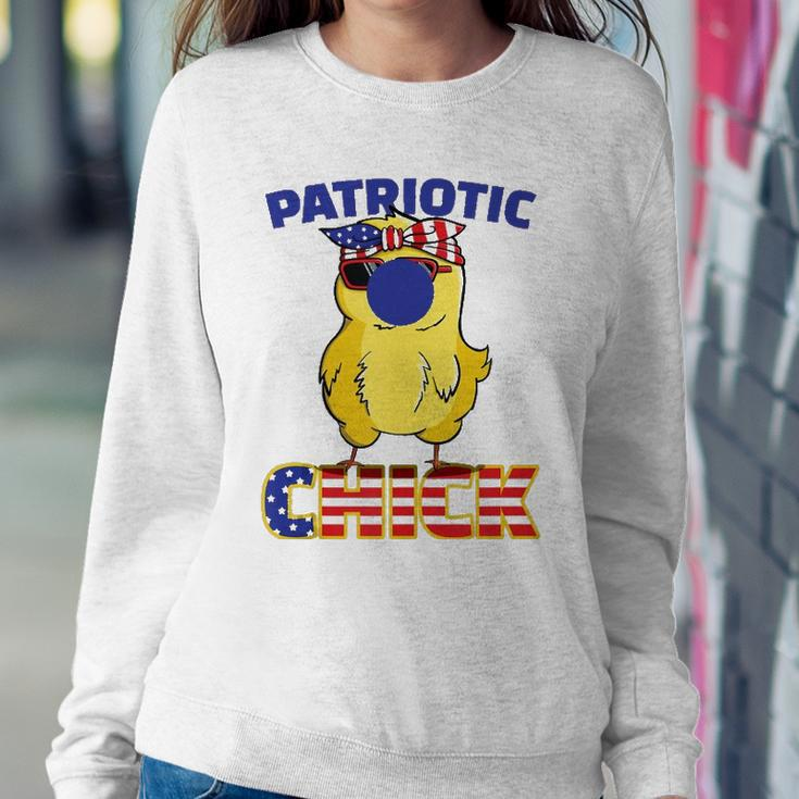 Fourth Of July 4Th Cute Patriotic Chick American Flag Gift Sweatshirt Gifts for Her