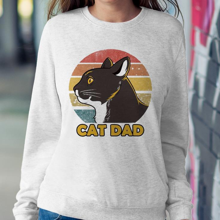 Funny Cat Dad Fathers Day Sweatshirt Gifts for Her