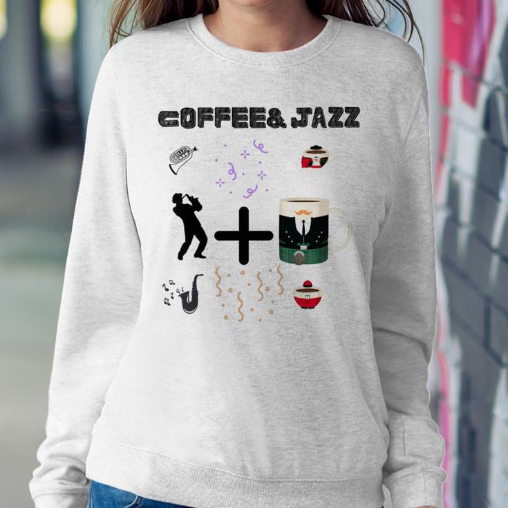 Funny Coolgiftcute Coffee Jazz Jazzmusiccoffeejazz Loverjazz Musicnashvillevintageguitar Sweatshirt Gifts for Her