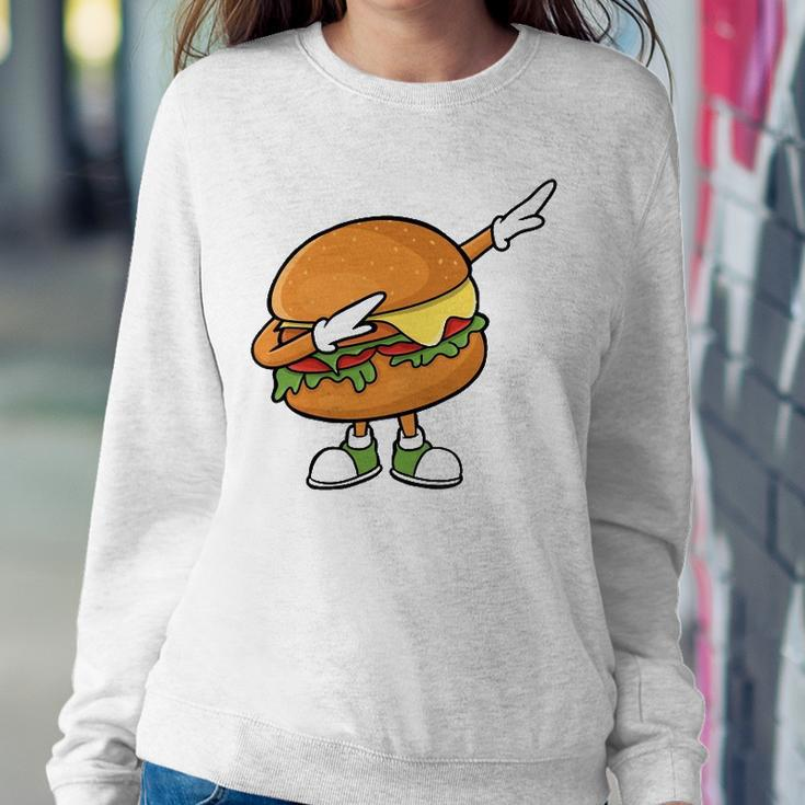Funny Hamburger Art Men Women Cheeseburger Meat Eater Sweatshirt Gifts for Her