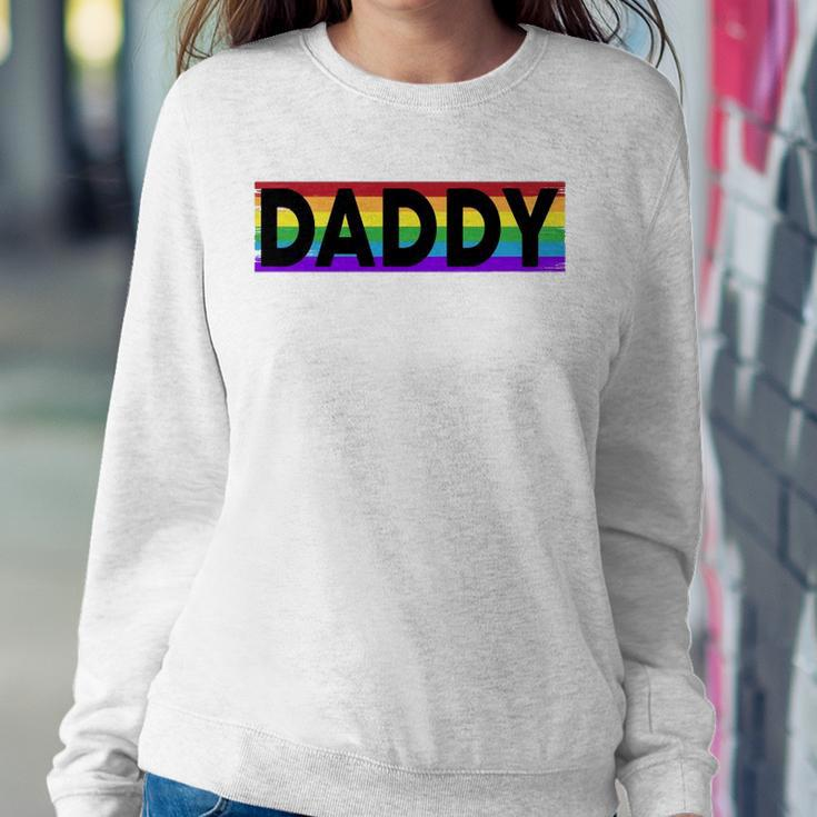 Funny Pride Daddy Proud Gay Lesbian Lgbt Gift Fathers Day Sweatshirt Gifts for Her