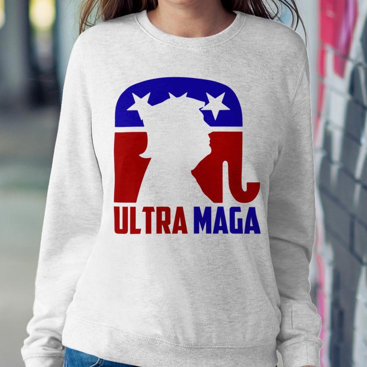 Funny Ultra Maga Gift For Americans Trump Biden Lover Sweatshirt Gifts for Her