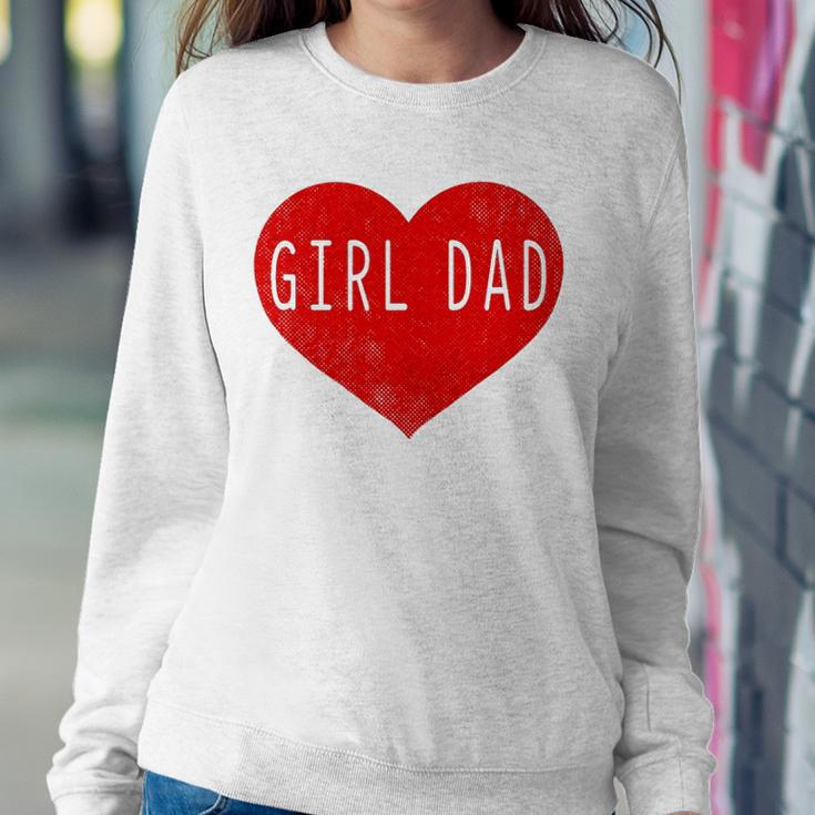 Girl Dad Heart Fathers Day Vintage Retro Sweatshirt Gifts for Her